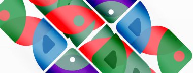 Çizgiler, kareler, daireler ve üçgenler. Duvar kağıdı, pankart, arkaplan, sunum veya iniş sayfası için Geometrik soyut arkaplan