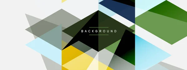 Färg trianglar sammansättning, geometrisk abstrakt bakgrund. Techno eller affärsidé, mönster för tapeter, banner, bakgrund, landningssida — Stock vektor