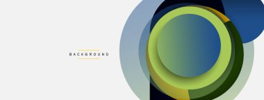 Yaratıcı geometrik duvar kağıdı. Asgari soyut arkaplan. Duvar kağıdı arkaplanı veya iniş sayfası için daire bileşimi vektör çizimi