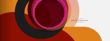 Yaratıcı geometrik duvar kağıdı. Asgari soyut arkaplan. Duvar kağıdı arkaplanı veya iniş sayfası için daire bileşimi vektör çizimi