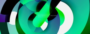 Soyut arkaplanı çember içine al. Duvar kağıdı afişi arkaplan kartı veya iniş sayfası için vektör illüstrasyonu