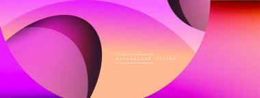 Yaratıcı geometrik duvar kağıdı. Asgari soyut arkaplan. Duvar kağıdı arkaplanı veya iniş sayfası için daire ve dalga kompozisyon vektör çizimi