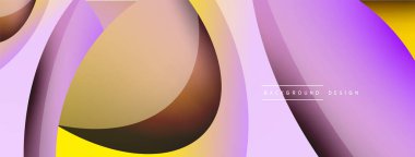 Yaratıcı geometrik duvar kağıdı. Asgari soyut arkaplan. Duvar kağıdı arkaplanı veya iniş sayfası için daire ve dalga kompozisyon vektör çizimi