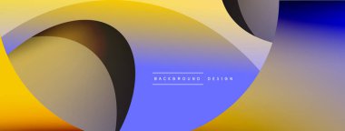 Yaratıcı geometrik duvar kağıdı. Asgari soyut arkaplan. Duvar kağıdı arkaplanı veya iniş sayfası için daire ve dalga kompozisyon vektör çizimi