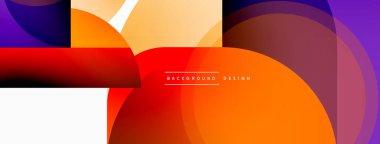 Yaratıcı geometrik duvar kağıdı. Asgari çember üçgen ve kare çizgi soyut arkaplan. Duvar kağıdı afişi veya iniş sayfası için vektör illüstrasyonu