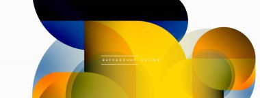 Yuvarlak üçgen çizgileri ve daireleri şekillendirir. Duvar kağıdı afişi arkaplanı veya iniş sayfası için Geometrik vektör çizimi