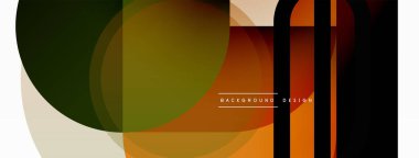 Yaratıcı geometrik duvar kağıdı. Asgari çember üçgen ve kare çizgi soyut arkaplan. Duvar kağıdı afişi veya iniş sayfası için vektör illüstrasyonu