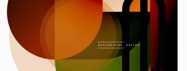 Yaratıcı geometrik duvar kağıdı. Asgari çember üçgen ve kare çizgi soyut arkaplan. Duvar kağıdı afişi veya iniş sayfası için vektör illüstrasyonu