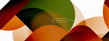 Yuvarlak üçgen çizgileri ve daireleri şekillendirir. Duvar kağıdı afişi arkaplanı veya iniş sayfası için Geometrik vektör çizimi