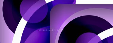 Yaratıcı geometrik duvar kağıdı. Asgari soyut arkaplan. Duvar kağıdı arkaplanı veya iniş sayfası için daire dalga ve yuvarlak şekiller kompozisyon vektör çizimi