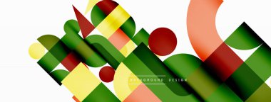 Minimum geometrik soyut arkaplan. Çember kare ve üçgen tasarım. Duvar kağıdı, afiş, arkaplan veya iniş için moda tekno iş şablonu