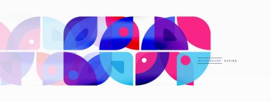 Çizgiler, kareler, daireler ve üçgenler. Duvar kağıdı, pankart, arkaplan, sunum veya iniş sayfası için Geometrik soyut arkaplan