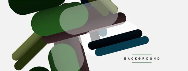 Abstracte achtergrond. Ronde vormen, lijnen composities op grijze achtergrond. Vector illustratie voor behang banner achtergrond of landing page — Stockvector