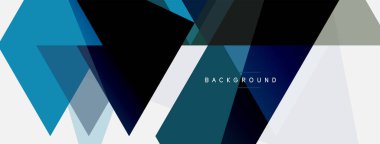 Mozaik üçgenler geometrik arkaplan. Tekno veya iş konsepti, duvar kağıdı, afiş, arkaplan, iniş sayfası deseni