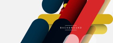 Soyut arkaplan. Yuvarlak şekiller, gri arkaplanda çizgiler. Duvar kağıdı afişi veya iniş sayfası için vektör illüstrasyonu