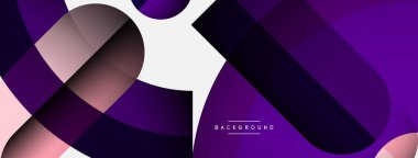 Geometrik soyut arkaplan. Duvar kağıdı arkaplanı veya iniş sayfası için yuvarlak şekiller, daireler, satır bileşimi