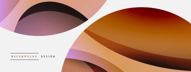 Yaratıcı geometrik duvar kağıdı. Asgari soyut arkaplan. Duvar kağıdı arkaplanı veya iniş sayfası için daire ve dalga kompozisyon vektör çizimi