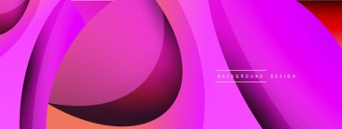 Yaratıcı geometrik duvar kağıdı. Asgari soyut arkaplan. Duvar kağıdı arkaplanı veya iniş sayfası için daire ve dalga kompozisyon vektör çizimi