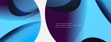 Yaratıcı geometrik duvar kağıdı. Asgari soyut arkaplan. Duvar kağıdı arkaplanı veya iniş sayfası için daire ve dalga kompozisyon vektör çizimi