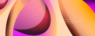 Yaratıcı geometrik duvar kağıdı. Asgari soyut arkaplan. Duvar kağıdı arkaplanı veya iniş sayfası için daire ve dalga kompozisyon vektör çizimi