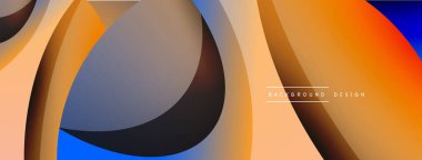 Yaratıcı geometrik duvar kağıdı. Asgari soyut arkaplan. Duvar kağıdı arkaplanı veya iniş sayfası için daire ve dalga kompozisyon vektör çizimi