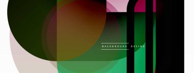 Yaratıcı geometrik duvar kağıdı. Asgari çember üçgen ve kare çizgi soyut arkaplan. Duvar kağıdı afişi veya iniş sayfası için vektör illüstrasyonu