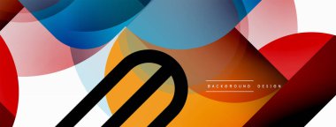 Geometrik asgari duvar kağıdı. Geometrik şekiller. Duvar kağıdı afişi veya iniş sayfası için vektör illüstrasyonu