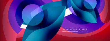 Yaratıcı geometrik duvar kağıdı. Asgari soyut arkaplan. Duvar kağıdı arkaplanı veya iniş sayfası için daire dalga ve yuvarlak şekiller kompozisyon vektör çizimi