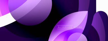 Yaratıcı geometrik duvar kağıdı. Asgari soyut arkaplan. Duvar kağıdı arkaplanı veya iniş sayfası için daire dalga ve yuvarlak şekiller kompozisyon vektör çizimi