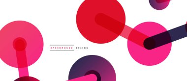 Çizgi noktaları geometrik soyut arkaplan bağlantıları. Çizgilerle birbirine bağlı çemberler. Duvar kağıdı, afiş, arkaplan veya iniş için moda tekno iş şablonu