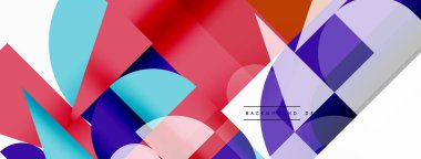 Minimum geometrik soyut arkaplan. Çember kare ve üçgen tasarım. Duvar kağıdı, afiş, arkaplan veya iniş için moda tekno iş şablonu