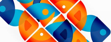 Çizgiler, kareler, daireler ve üçgenler. Duvar kağıdı, pankart, arkaplan, sunum veya iniş sayfası için Geometrik soyut arkaplan