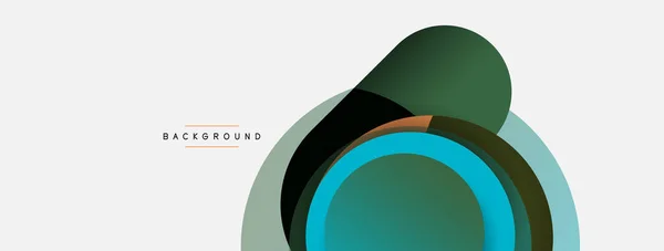 Circle and round shapes abstract background. Vector illustration for wallpaper banner background or landing page — Stock Vector