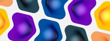 Beyaz arka planda renkli ok şekilleri. Minimum geometrik soyut arkaplan. Duvar kağıdı afişi veya iniş sayfası için vektör illüstrasyonu