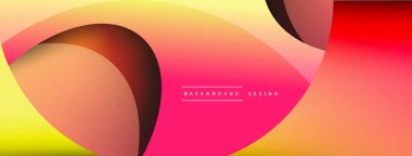 Yaratıcı geometrik duvar kağıdı. Asgari soyut arkaplan. Duvar kağıdı arkaplanı veya iniş sayfası için daire ve dalga kompozisyon vektör çizimi