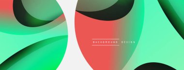 Yaratıcı geometrik duvar kağıdı. Asgari soyut arkaplan. Duvar kağıdı arkaplanı veya iniş sayfası için daire ve dalga kompozisyon vektör çizimi