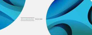 Yaratıcı geometrik duvar kağıdı. Asgari soyut arkaplan. Duvar kağıdı arkaplanı veya iniş sayfası için daire ve dalga kompozisyon vektör çizimi