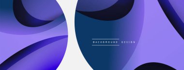 Yaratıcı geometrik duvar kağıdı. Asgari soyut arkaplan. Duvar kağıdı arkaplanı veya iniş sayfası için daire ve dalga kompozisyon vektör çizimi