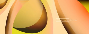 Yaratıcı geometrik duvar kağıdı. Asgari soyut arkaplan. Duvar kağıdı arkaplanı veya iniş sayfası için daire ve dalga kompozisyon vektör çizimi