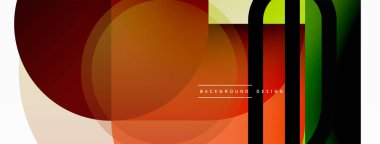 Yaratıcı geometrik duvar kağıdı. Asgari çember üçgen ve kare çizgi soyut arkaplan. Duvar kağıdı afişi veya iniş sayfası için vektör illüstrasyonu