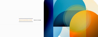 Yuvarlak üçgen çizgileri ve daireleri şekillendirir. Duvar kağıdı afişi arkaplanı veya iniş sayfası için Geometrik vektör çizimi