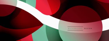 Yaratıcı geometrik duvar kağıdı. Asgari soyut arkaplan. Duvar kağıdı arkaplanı veya iniş sayfası için daire dalga ve yuvarlak şekiller kompozisyon vektör çizimi