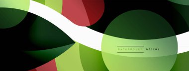 Yaratıcı geometrik duvar kağıdı. Asgari soyut arkaplan. Duvar kağıdı arkaplanı veya iniş sayfası için daire dalga ve yuvarlak şekiller kompozisyon vektör çizimi