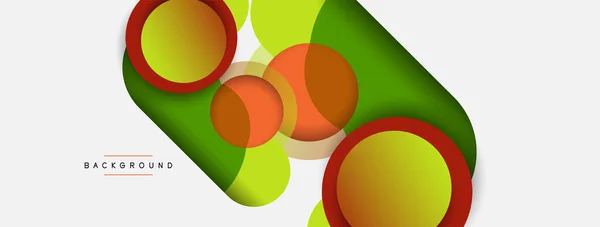 Creatief geometrisch behang. Minimale abstracte achtergrond. Cirkels samenstelling vector illustratie voor behang banner achtergrond of landing page — Stockvector