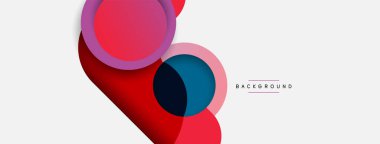 Vektör yuvarlak şekilli daireler minimum geometrik arkaplan. Duvar kağıdı afişi veya iniş sayfası için vektör illüstrasyonu