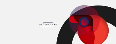 Vektör yuvarlak şekilli daireler minimum geometrik arkaplan. Duvar kağıdı afişi veya iniş sayfası için vektör illüstrasyonu