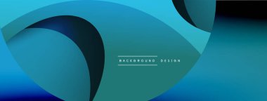 Yaratıcı geometrik duvar kağıdı. Asgari soyut arkaplan. Duvar kağıdı arkaplanı veya iniş sayfası için daire ve dalga kompozisyon vektör çizimi