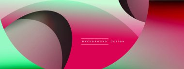 Yaratıcı geometrik duvar kağıdı. Asgari soyut arkaplan. Duvar kağıdı arkaplanı veya iniş sayfası için daire ve dalga kompozisyon vektör çizimi