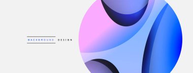 Yaratıcı geometrik duvar kağıdı. Asgari soyut arkaplan. Duvar kağıdı arkaplanı veya iniş sayfası için daire ve dalga kompozisyon vektör çizimi