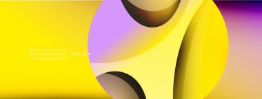 Yaratıcı geometrik duvar kağıdı. Asgari soyut arkaplan. Duvar kağıdı arkaplanı veya iniş sayfası için daire ve dalga kompozisyon vektör çizimi